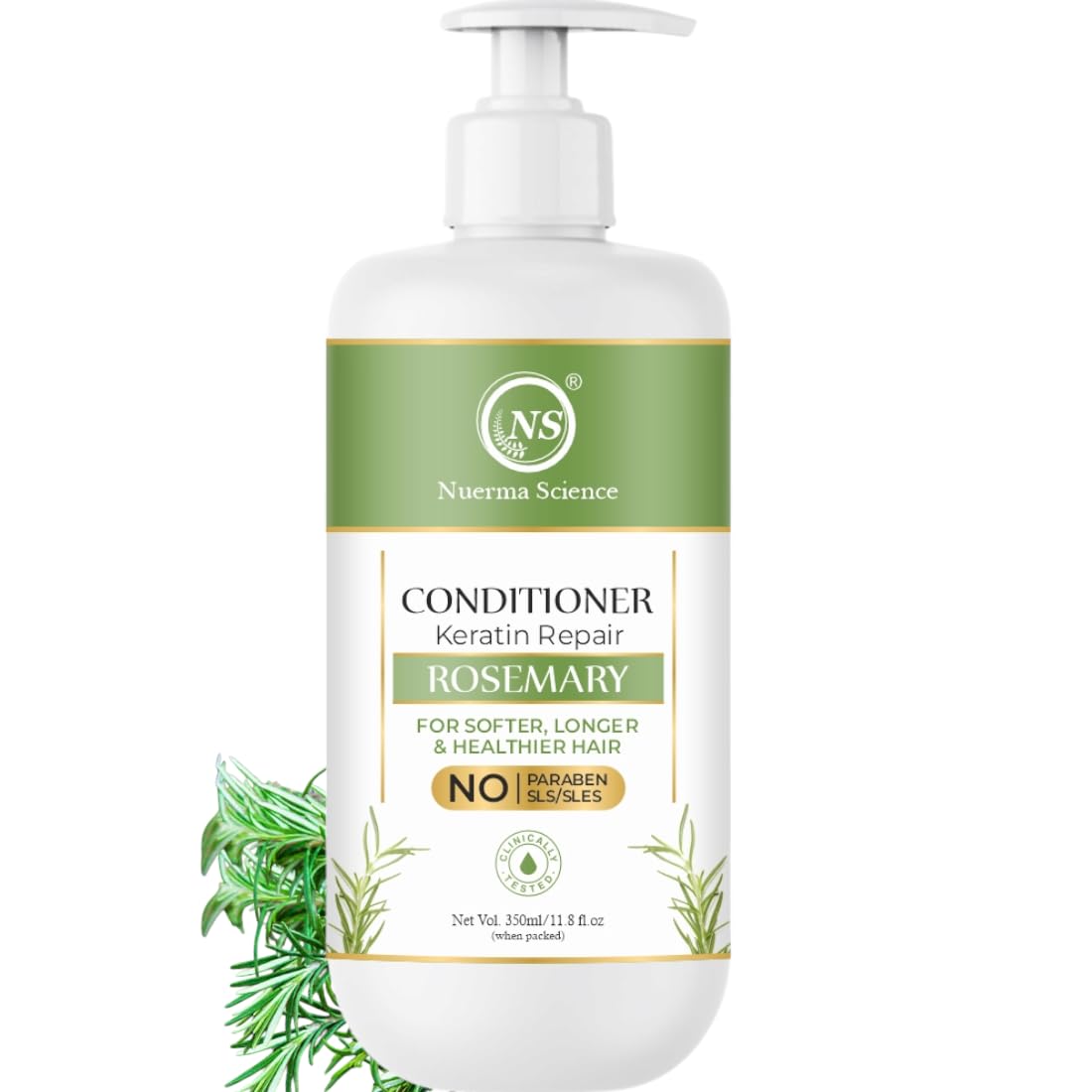 Nuerma Science Rosemary Keratin Repair Conditioner For Softer, Longer & Healtheir Hair, Breakage Control | Upto 95% Stronger Hai