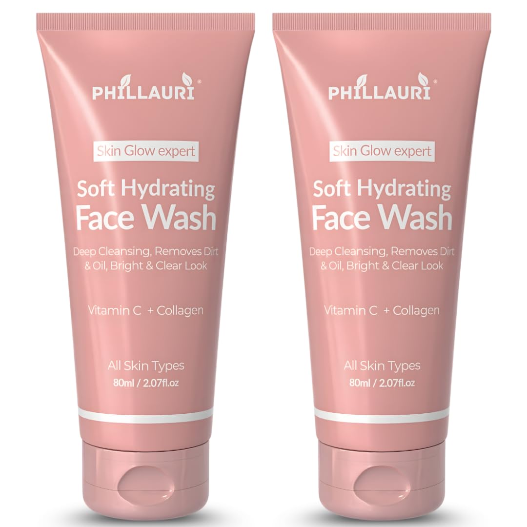 Hydrating Gentle Face Wash, Clears AcneMarks, Vitamin C And Collagen With Face Cleanses, For Hydrated & Even Tone, Glowing & Br