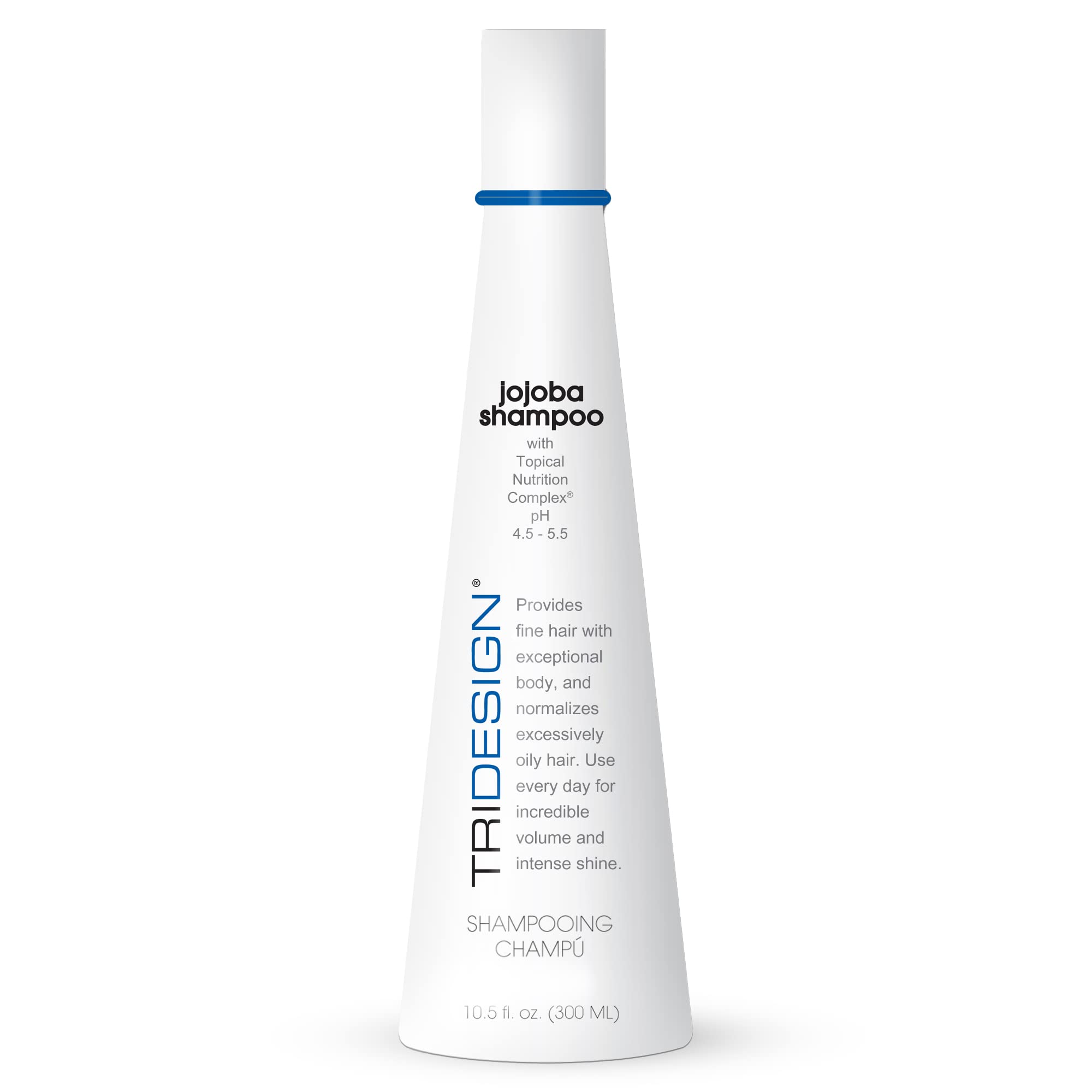 TRI Design Professional Hair Care Jojoba Oil Shampoo - Moisturizing, Thickening, and Nourishing for All Hair Types, Daily Use, B