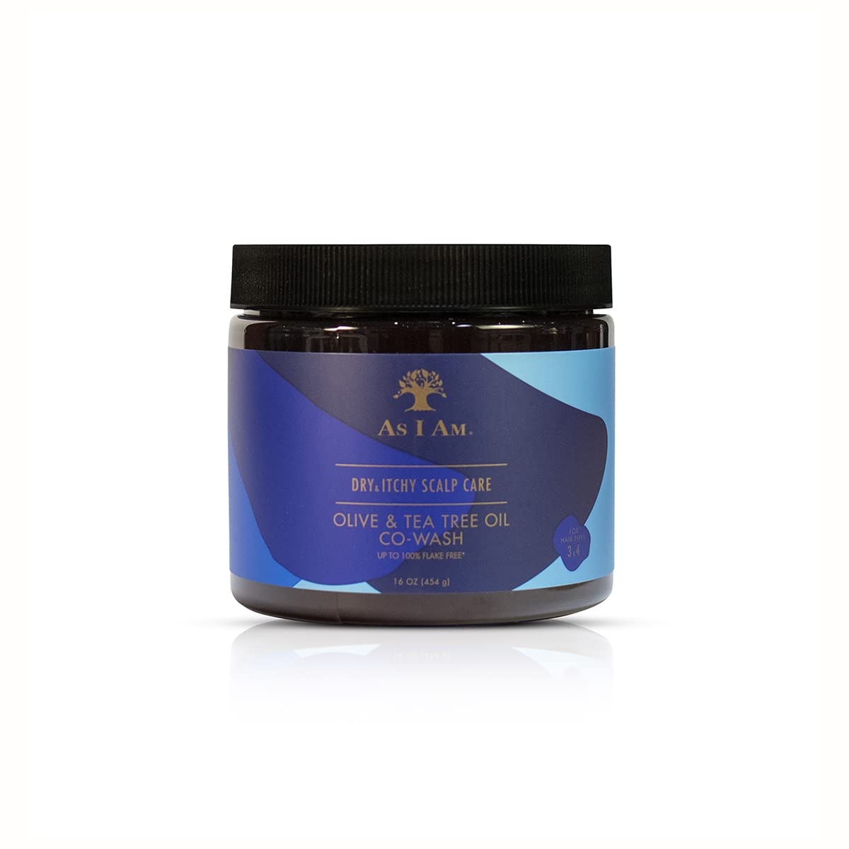 As I Am Dry & Itchy Scalp Care Cowash - 16 ounce - Enriched with Zinc Pyrithione, Olive Oil, and Tea Tree Oil - Fights Dandruff 
