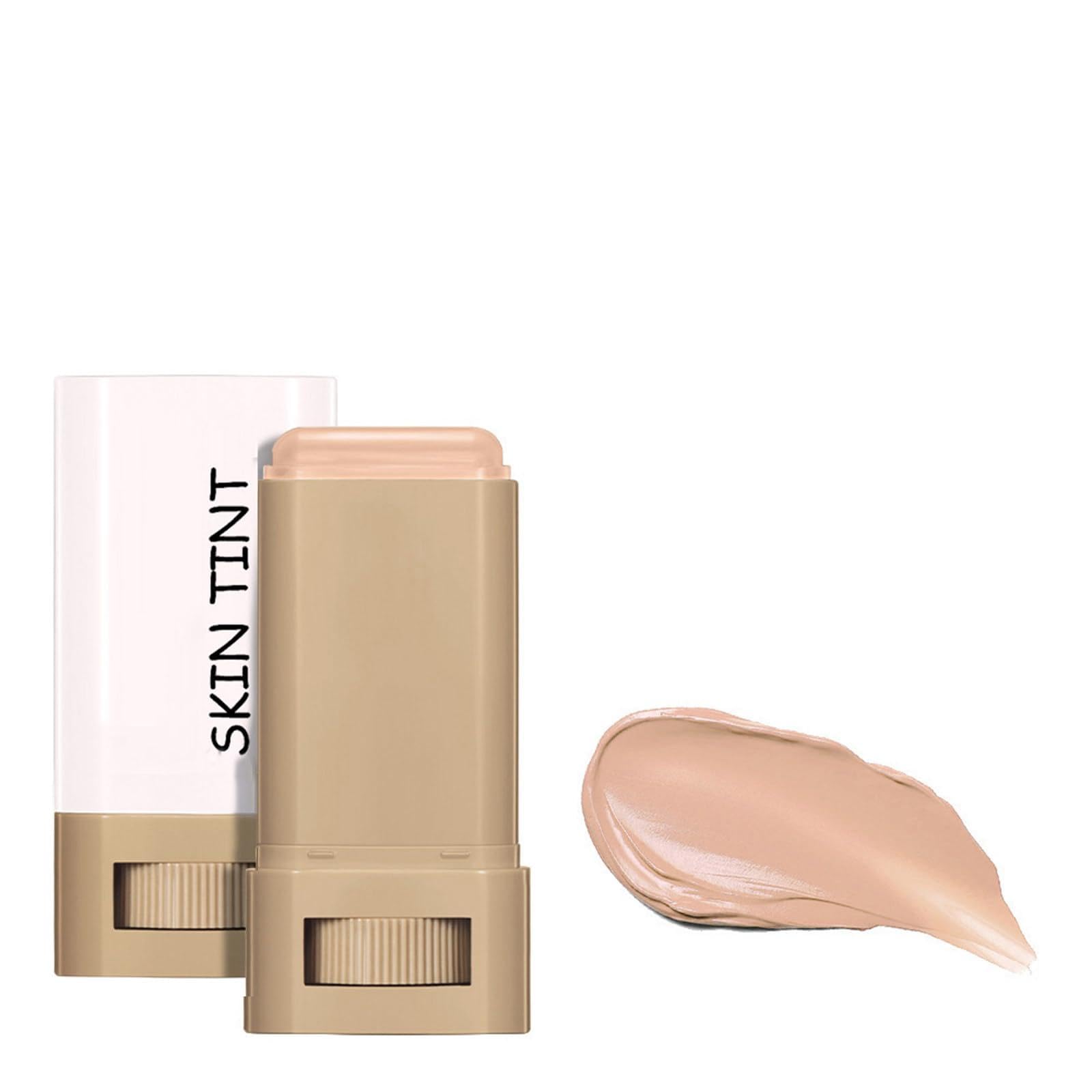 Beauty Balm Serum Boosted Skin Tint, Foundation Stick Solid Tinted Moisturizing Serum for Face Makeup, Contour Stick Foundation 