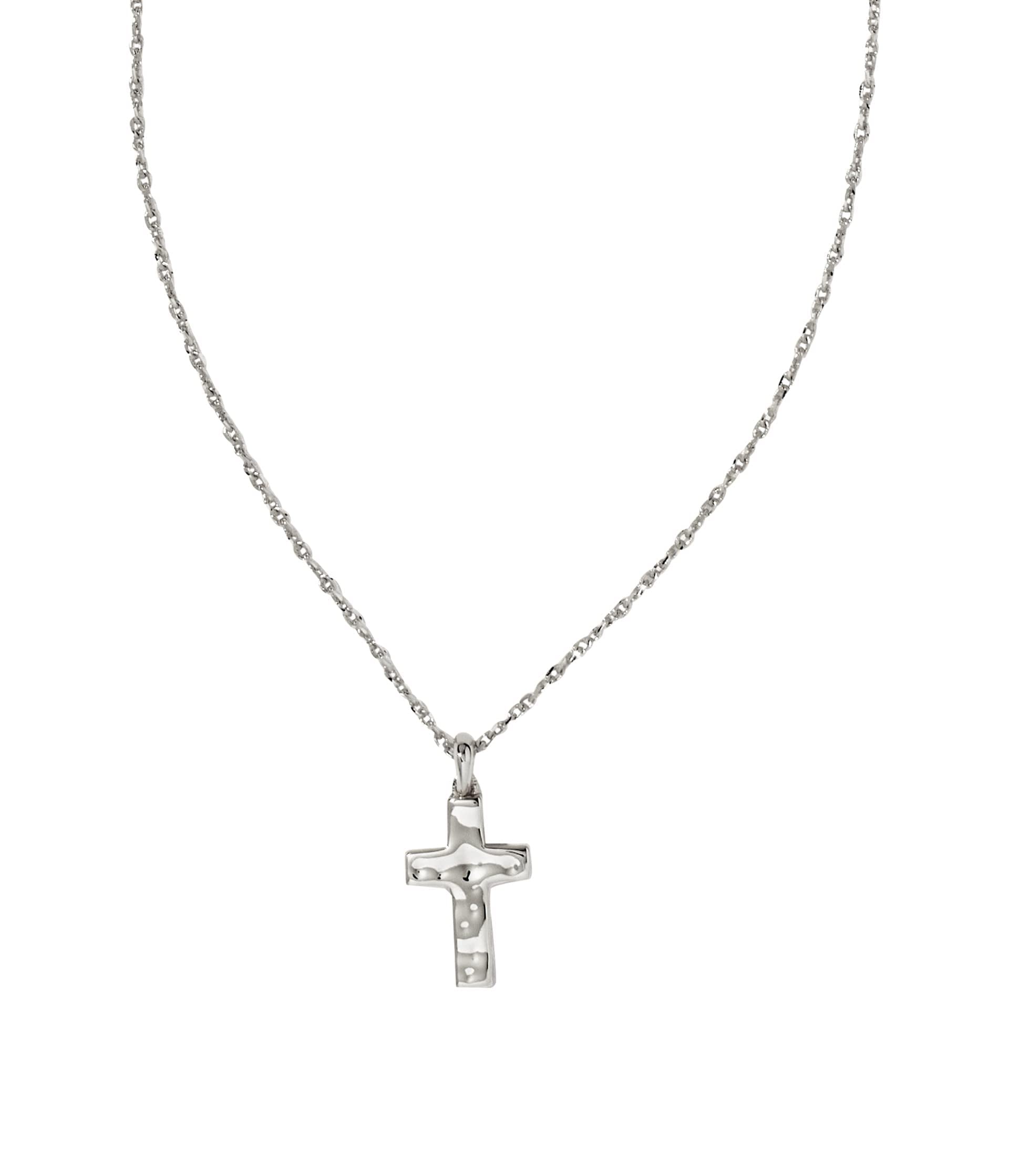Kendra Scott Cross Pendant Necklace for Women, Fashion Jewelry, Rhodium-Plated Over Brass