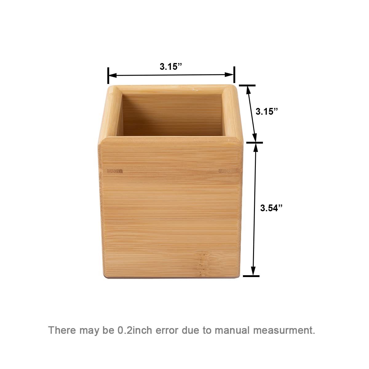 PELYN Makeup Brush Holder Organizer for Vanity, Hair Brush Holder Organizer for Bathroom Countertop, Bamboo