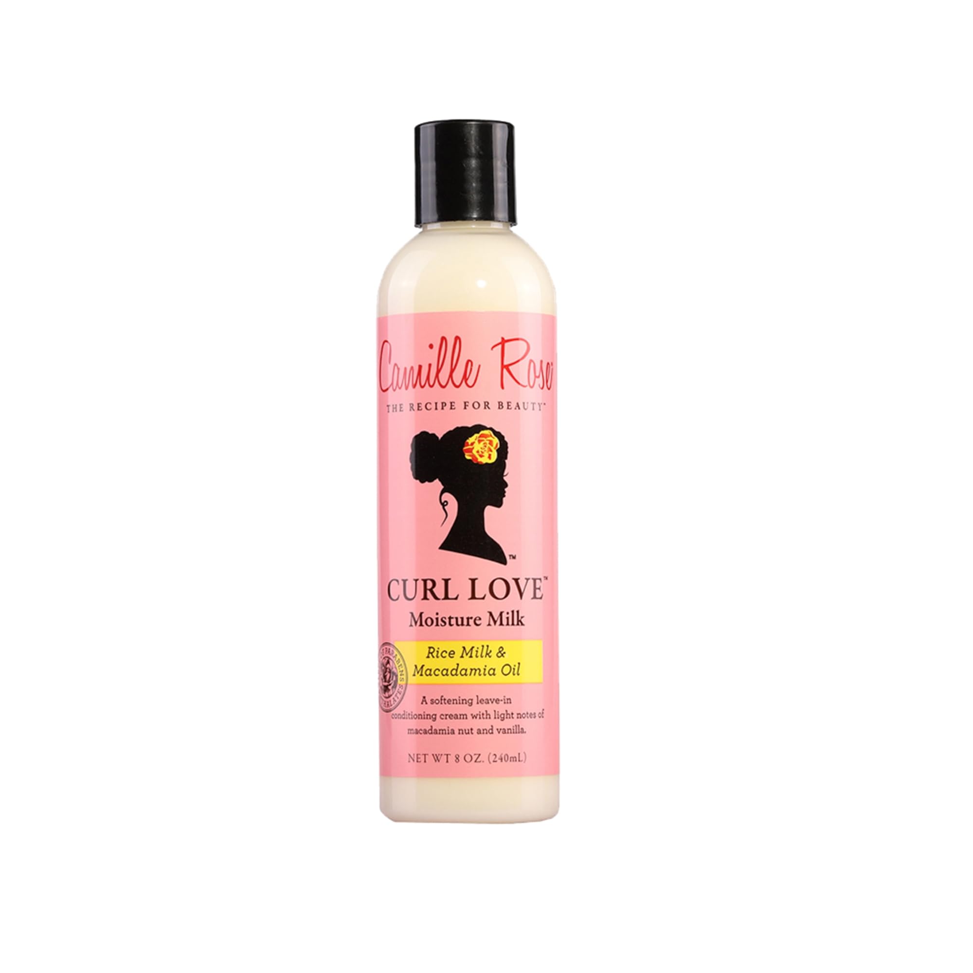 Camille Rose Curl Love Moisture Milk Leave-In Conditioner, with Rice Milk and Macadamia Oil to Soften, Smooth and Detangle Curly