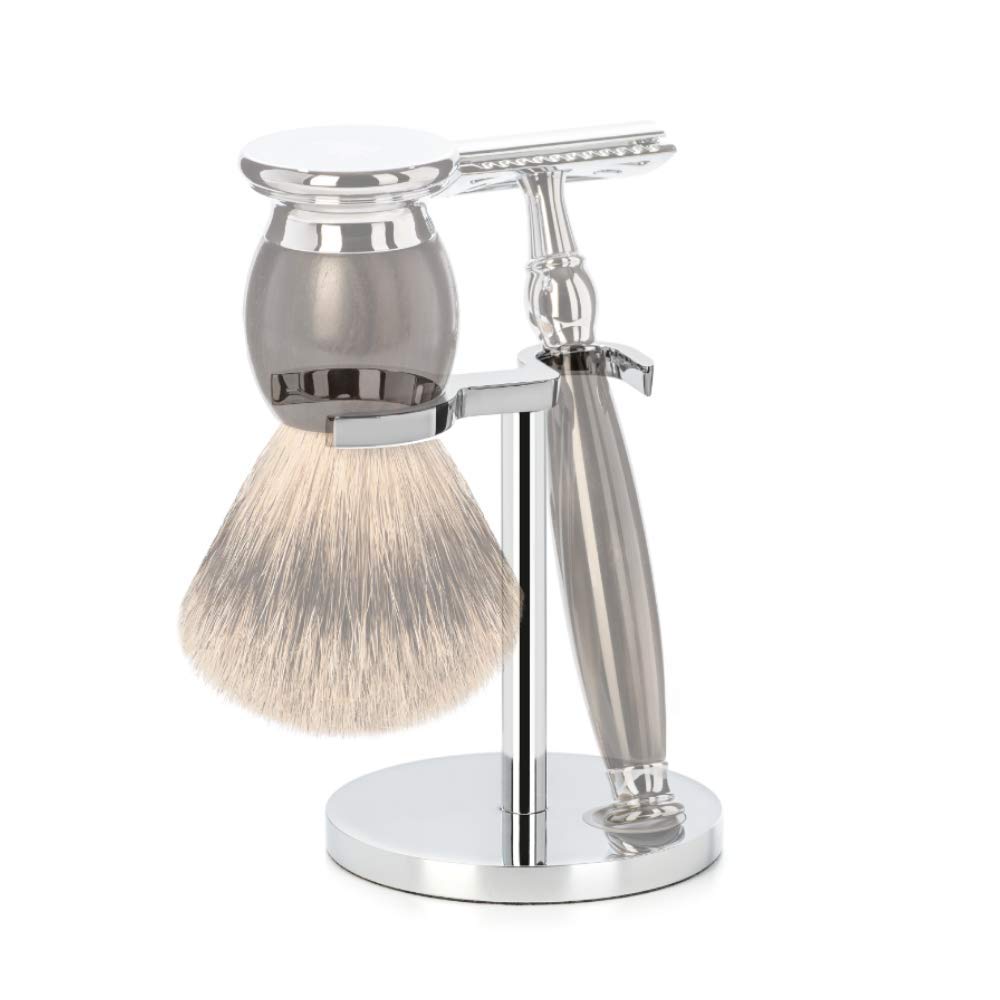 Mhle Universal Stand For Razors & Shaving Brushes | Shave Accessory | Chrome Modern Design