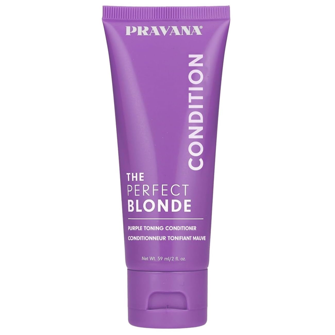 Pravana The Perfect Blonde Purple Toning Conditioner | Neutralizes Brassy, Yellow Tones | For Color-Treated Hair | Adds Strength