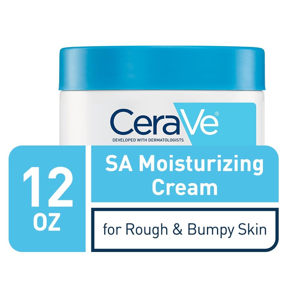 CeraVe Moisturizing Cream with Salicylic Acid, Exfoliating Body Cream with Lactic & Hyaluronic Acid, Niacinamide, and Ceramides,