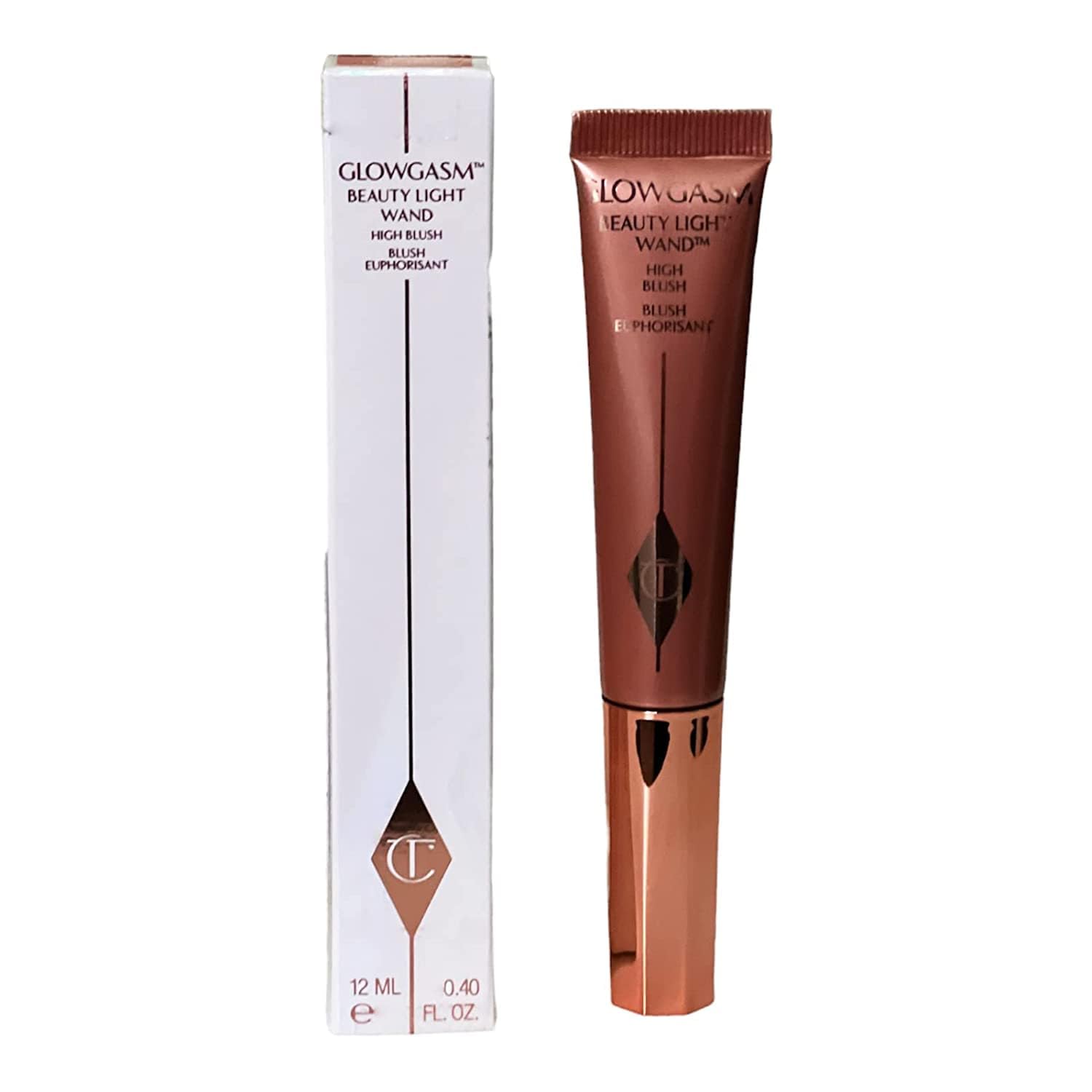 Charlotte Tilbury Glowgasm Beauty Light Wand In PINKGASM. Highlight Blush Cream 12ml