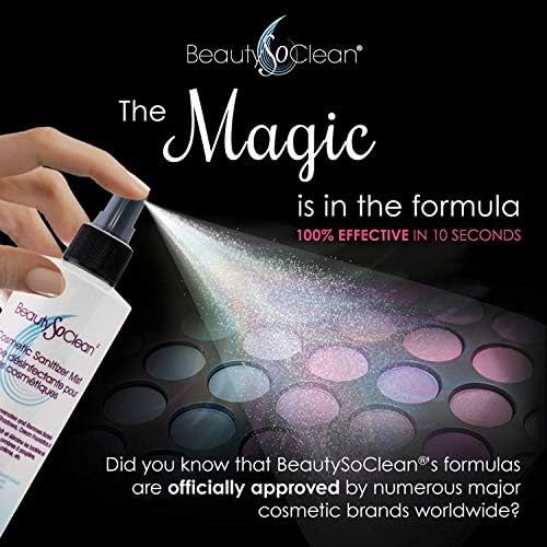 Beautysoclean Cosmetic Sanitizer Mist - (8.0 Oz.) Makeup Sanitizing Spray For Powder-Based Makeup Palettes & Pressed Cream Found