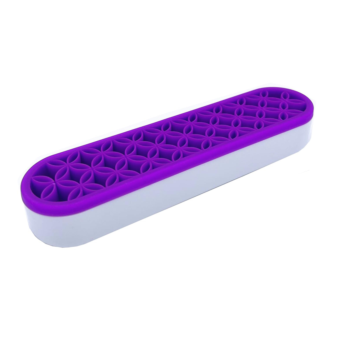 TANG SONG 1 PCS Silicone Make up Brush Holder Cosmetic Storage Box Desktop Organizers (Purple)