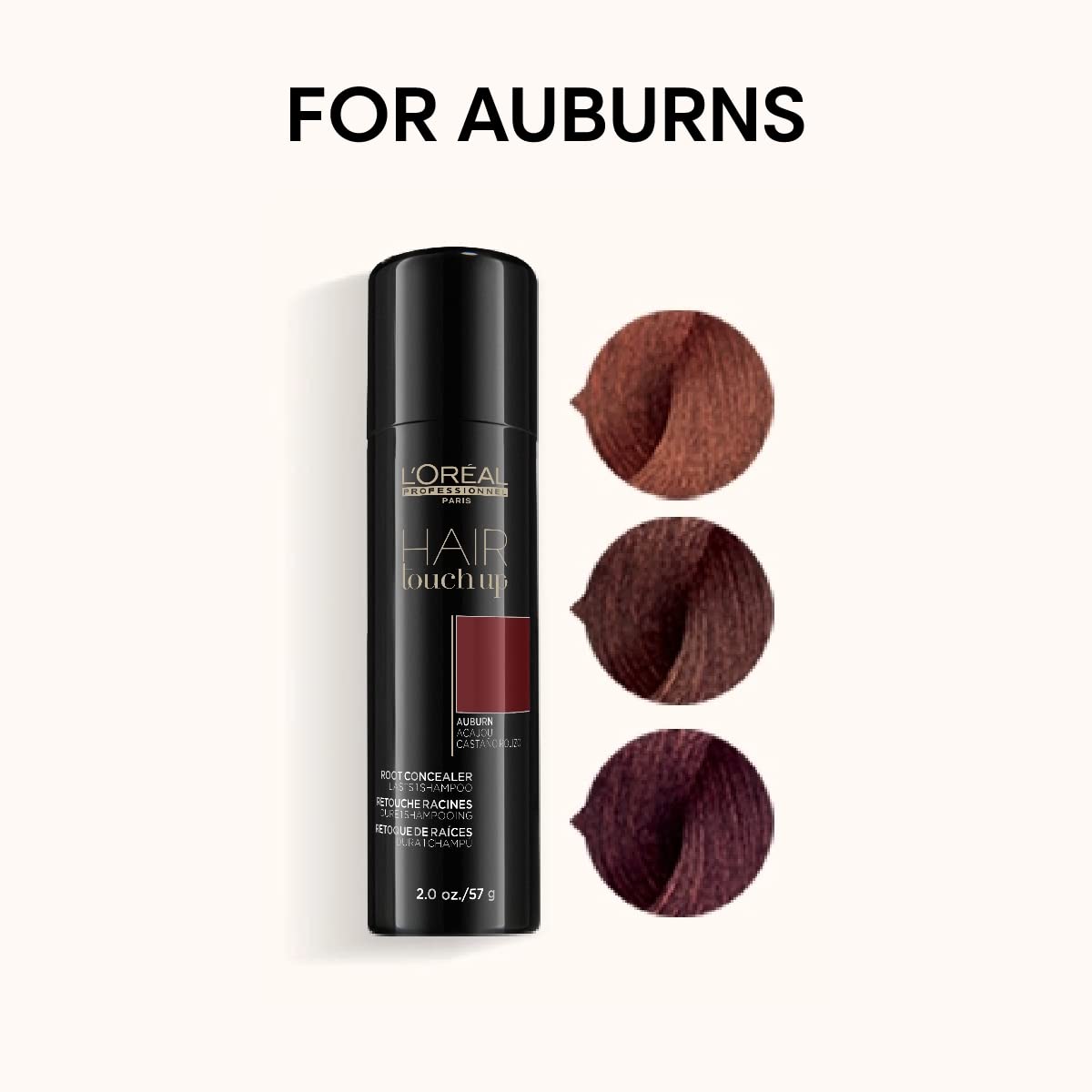 L'Oreal Professionnel Hair Root Touch Up | Root Concealer Spray | Blends And Covers Grey Hair | Temporary Hair Color For Red Hai