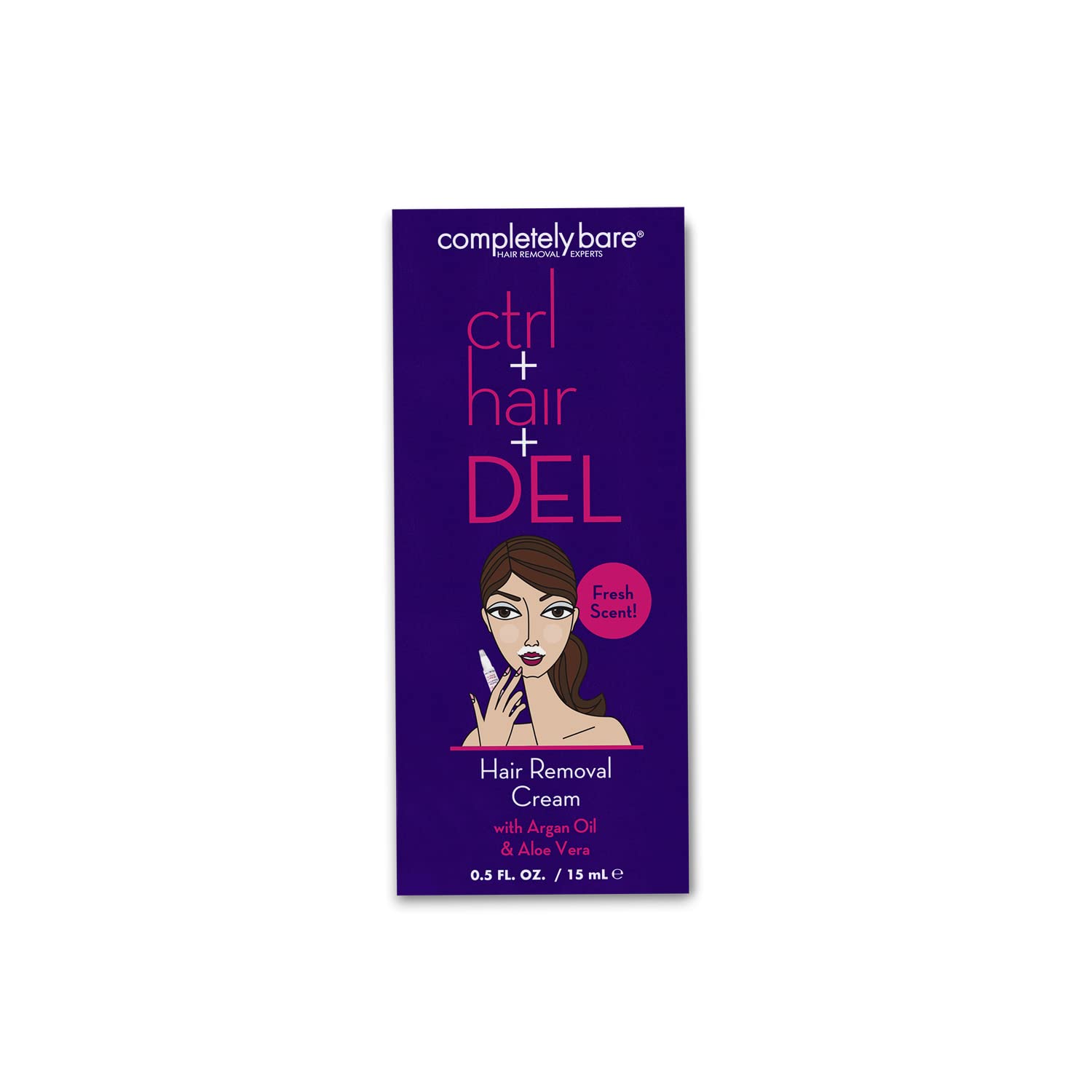 Completely Bare Ctrl+Hair+Del Targeted Hair Removal Cream - Moisturizing Argan Oil & Aloe Vera