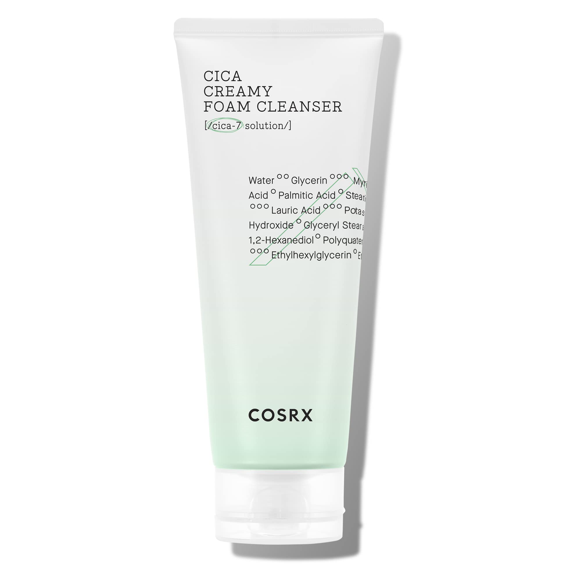 Cosrx Pure Fit Cica Creamy Foam Cleanser, 5.07 Fl Oz / 150Ml | Mild Cleanser For Sensitive Skin | 91% Naturally Derived Centella