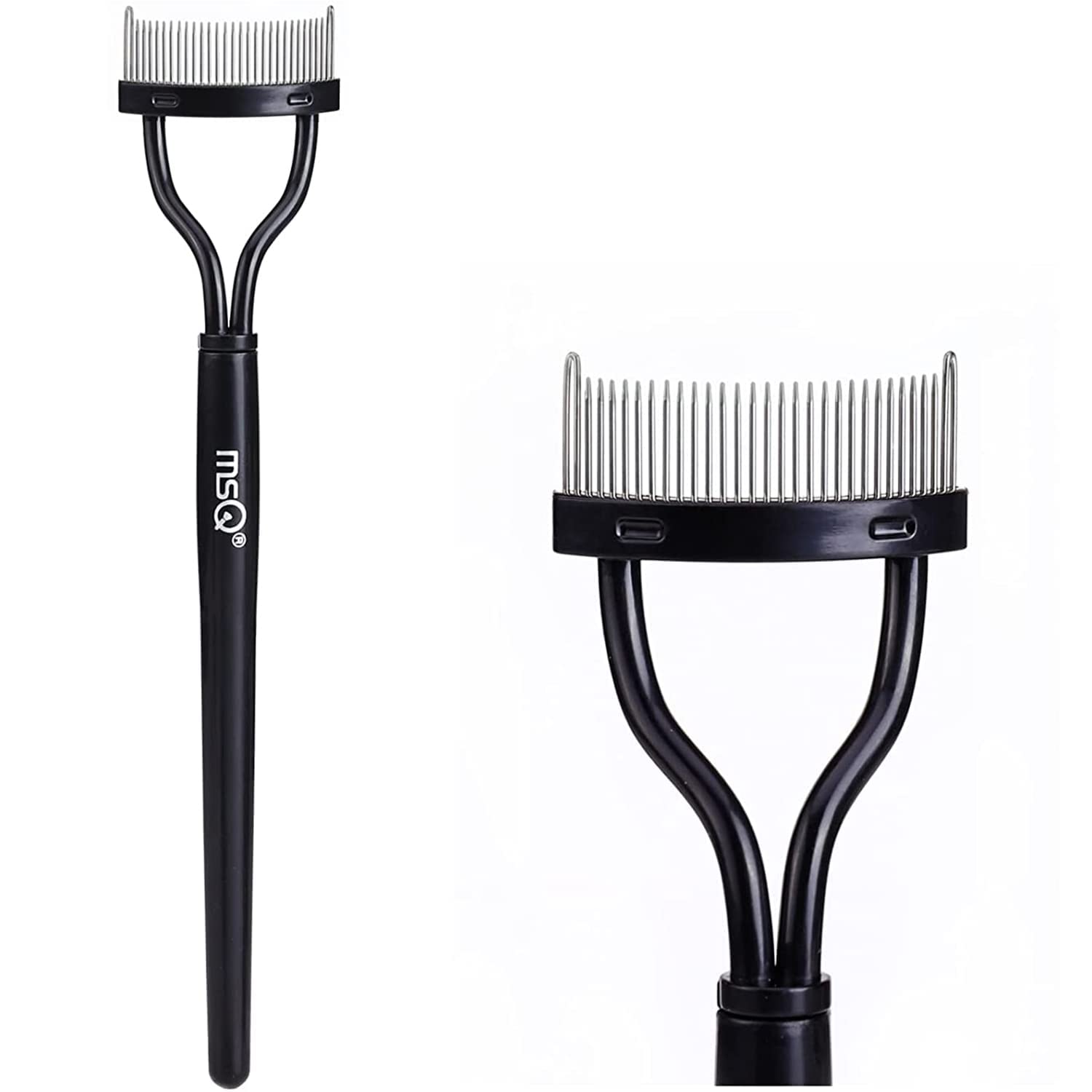 Eyelash Comb Eyebrow Brush MSQ Eyelash Separator Mascara Applicator Eyelash Definer With Comb Cover Arc Designed Cosmetic Brushe