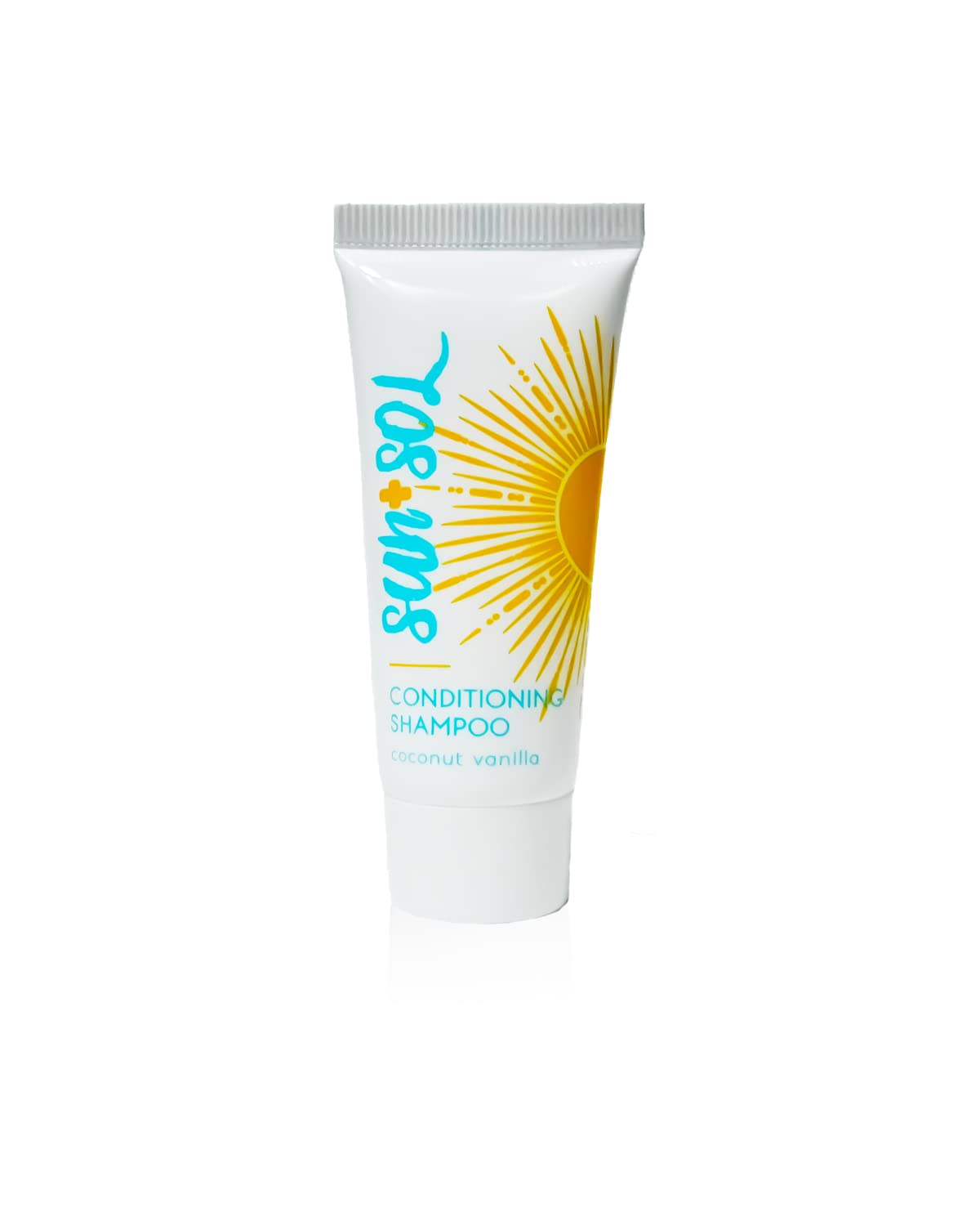 World Amenities Sun + Sol Bulk Cleansing 2 in 1 Shampoo & Conditioner with Warm Coconut & Vanilla Fragrances, Travel Size Toilet