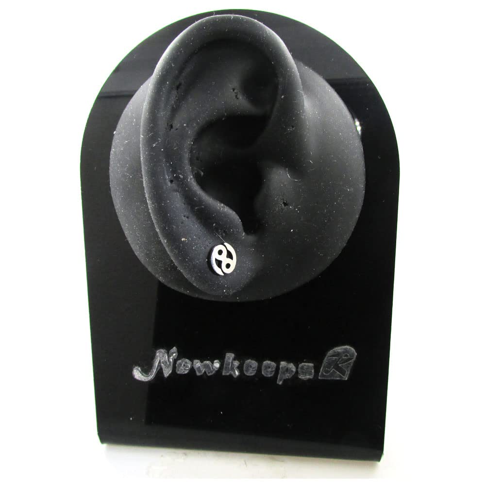 NewkeepsR 16g-Titanium Threadless Zodiac 12 Constellation Astrology Jewelry Stud Earring-Cancer