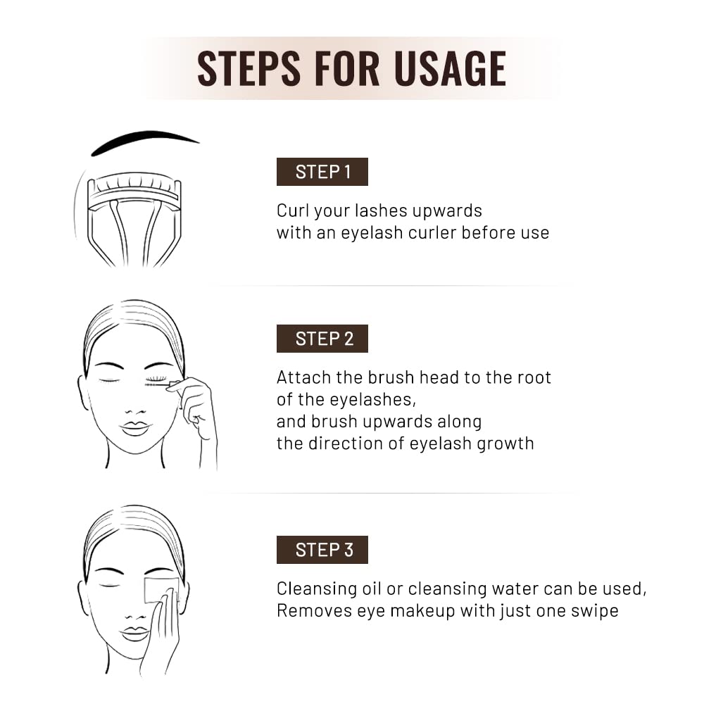 4D White Mascara Primer for Eyelashes Set, Super Volume Curly Thick Waterproof Non-Smudged Long lasting Charming Voluminous Lash