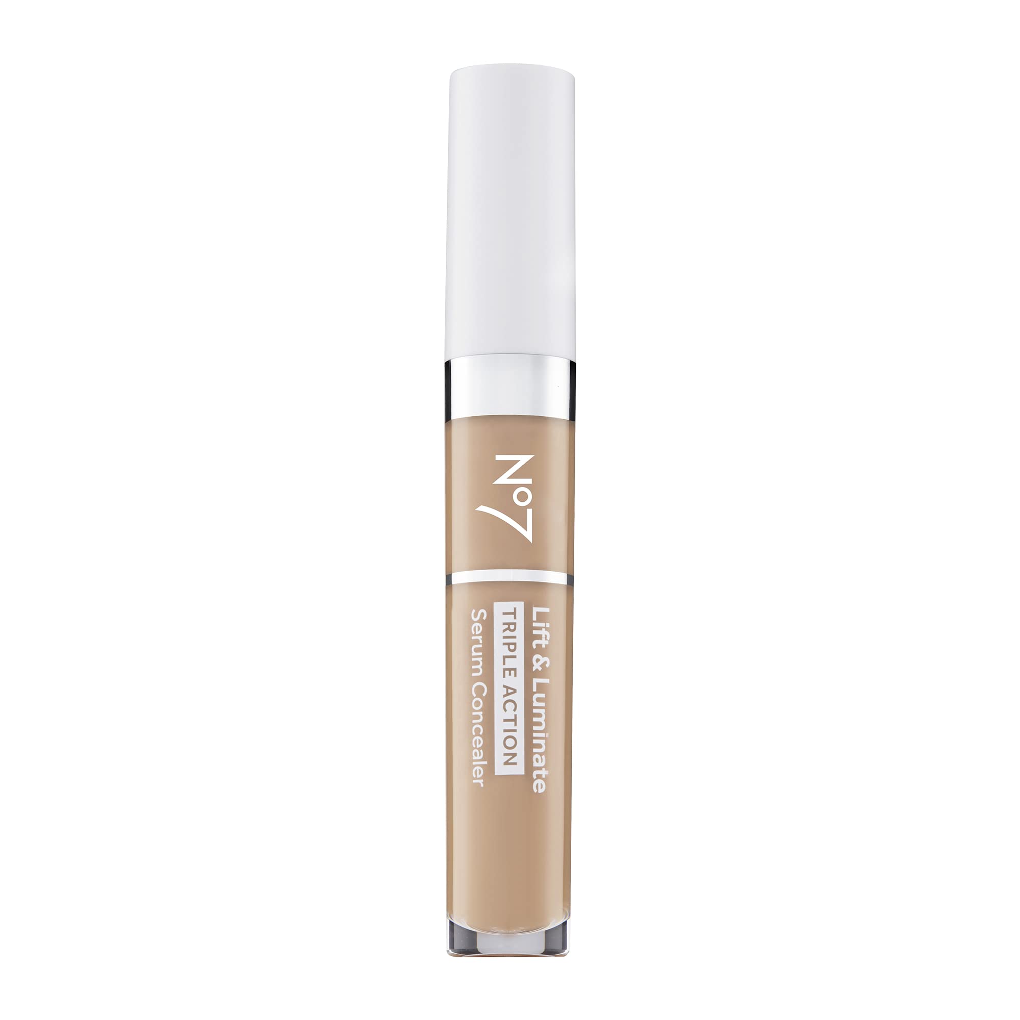 No7 Lift & Luminate Triple Action Serum Concealer - Light Medium - Anti Aging Liquid Concealer Makeup for Blemishes & Dark Circl