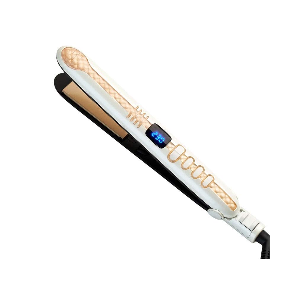 QOPCBCGN 2 IN 1 Professional Hair Straightener Ceramic Plate LED Display Flat Iron Curler Styling Tools