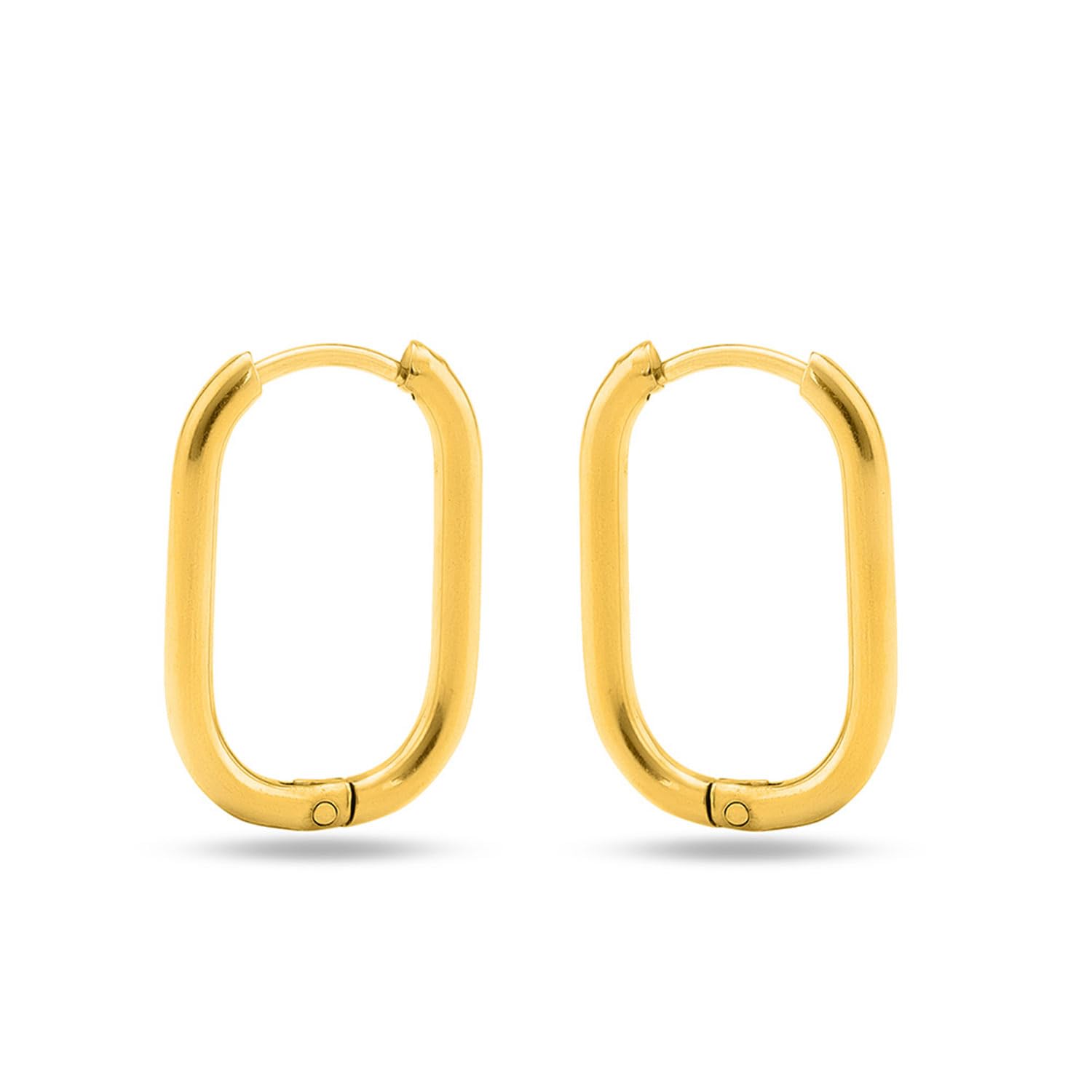 Palmonas Plain Oval Hoop Earrings For Women  18K Gold Plated Earrings, Gift For Women & Girls | Waterproof & Anti Tarnish Earri