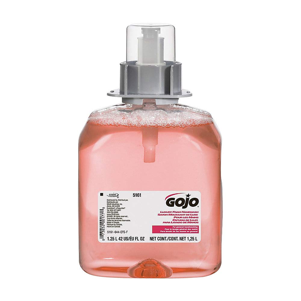 Gojo Fmx-12 Luxury Foam Handwash, Cranberry Scent, Ecologo Certified, 1250 Ml Foam Soap Refill For Gojo Fmx-12 Push-Style Dispen