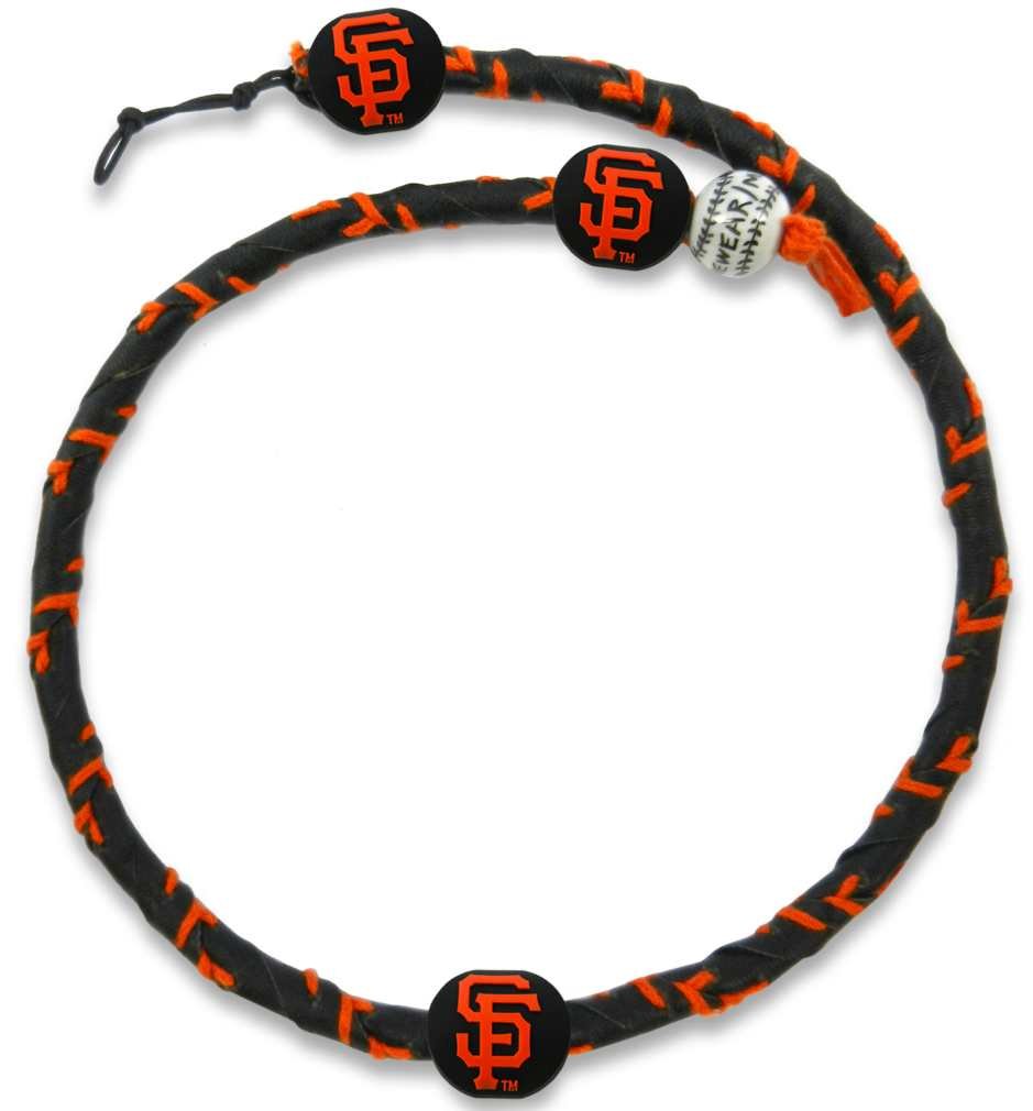 MLB San Francisco Giants Team Color Frozen Rope Baseball Necklace