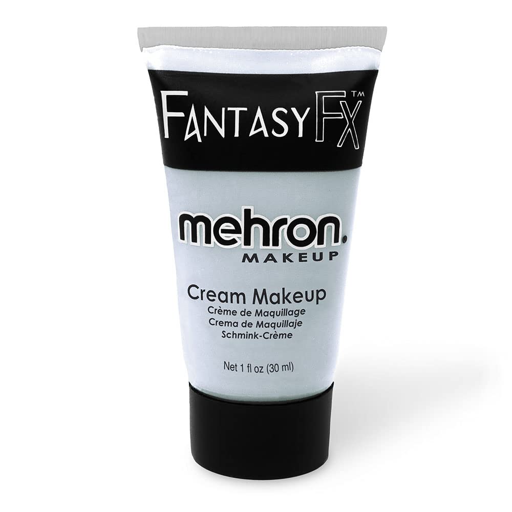 Mehron Makeup Fantasy Fx Cream Makeup  Water Based Halloween Makeup  Moonlight White Face Paint & Body Paint For Adults 1 Fl Oz
