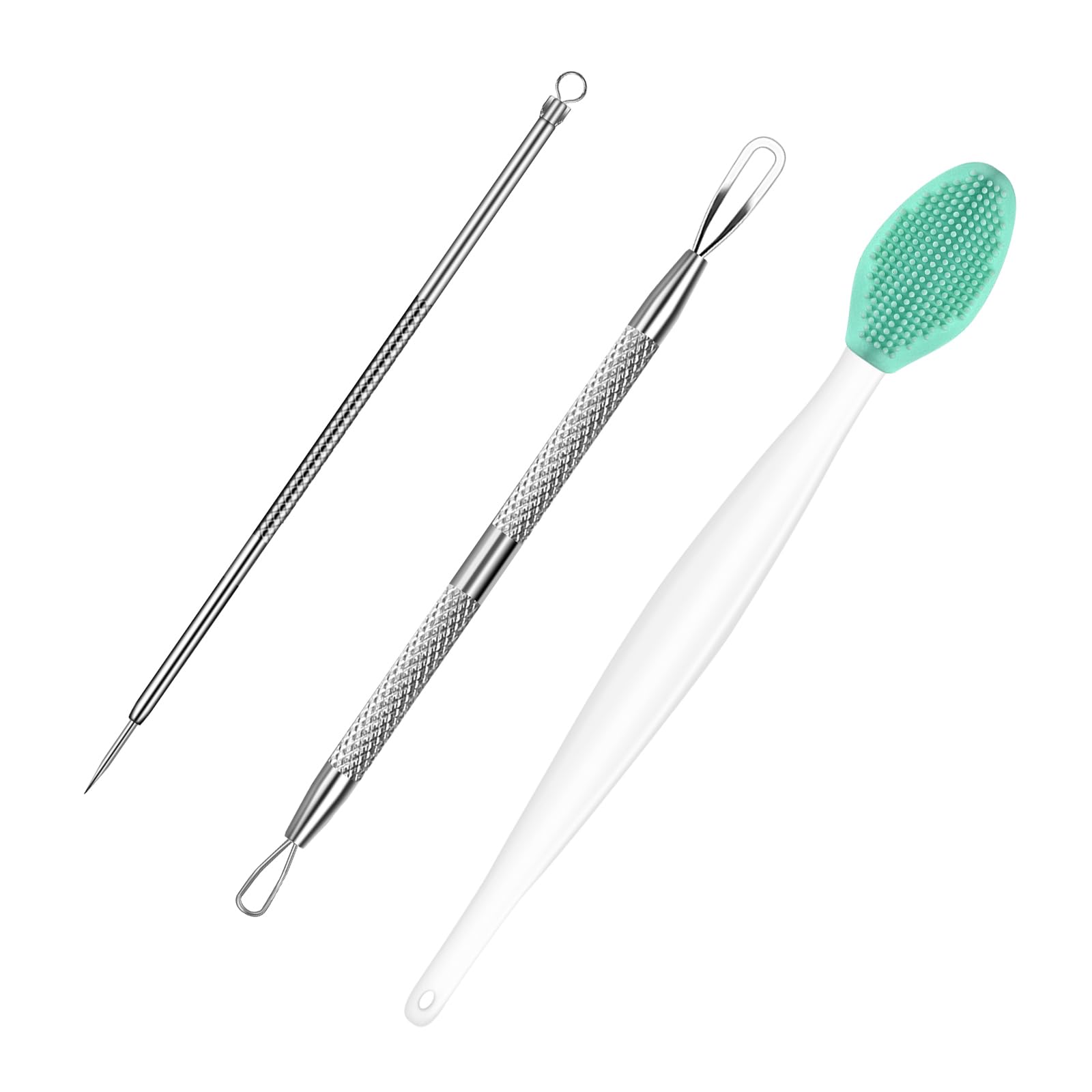 MUIIGOOD 3Pcs Blackhead Remover Pimple Popper Tool Kit Pimple Extractor Acne Treatment Surgical Grade Blackhead Comedone Removal