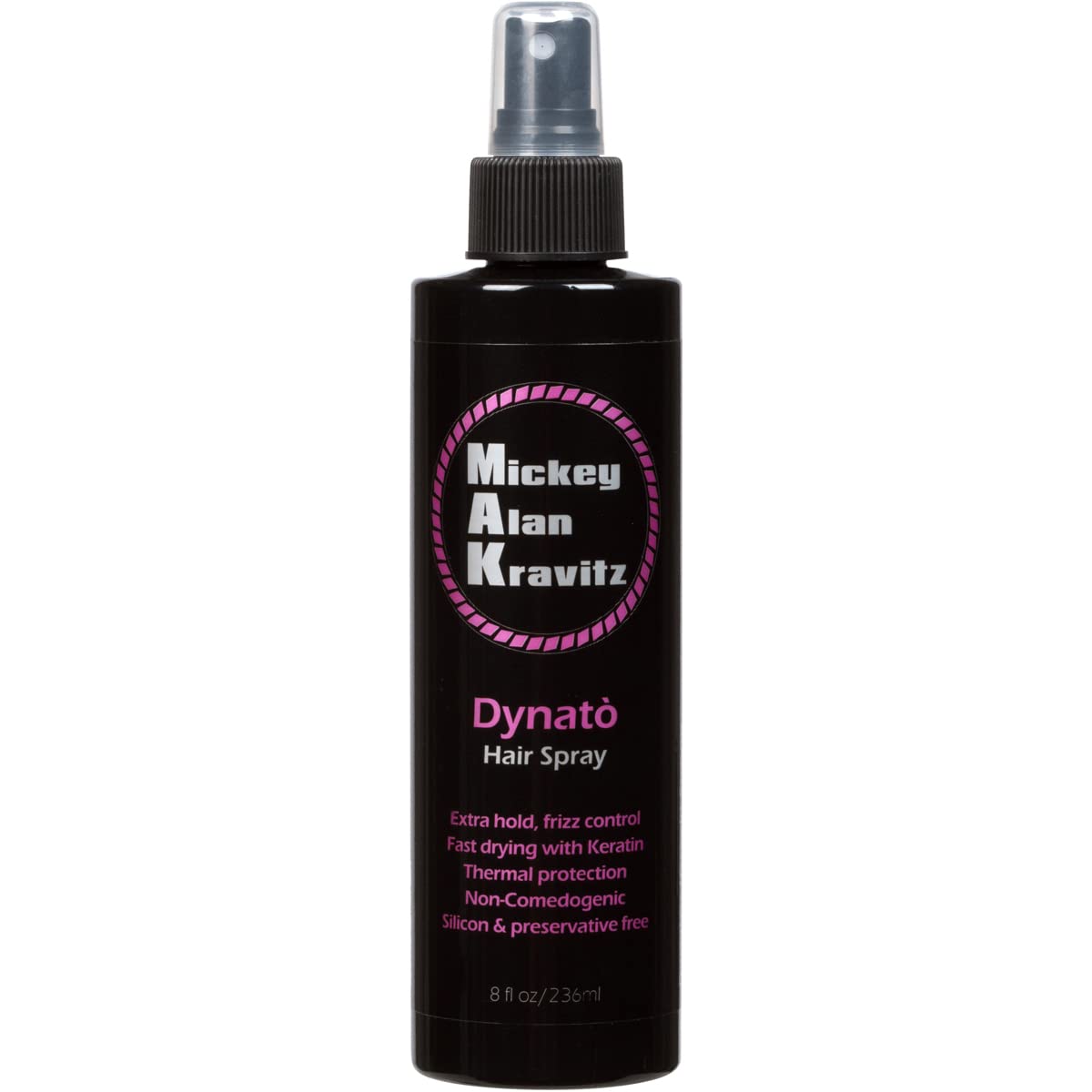 Mickey Alan Kravitz Dynato extra hold hair spray with thermal protection, non comedogenic, wont clog pores