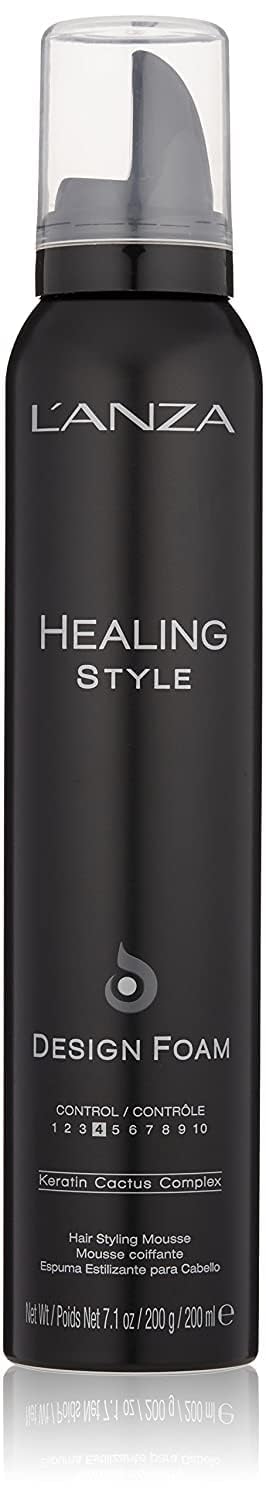 L'ANZA Healing Style Design Foam with Low Hold Effect, Boosts Shine and Adds Body, With UV and Heat Protection to Prevent Sun an