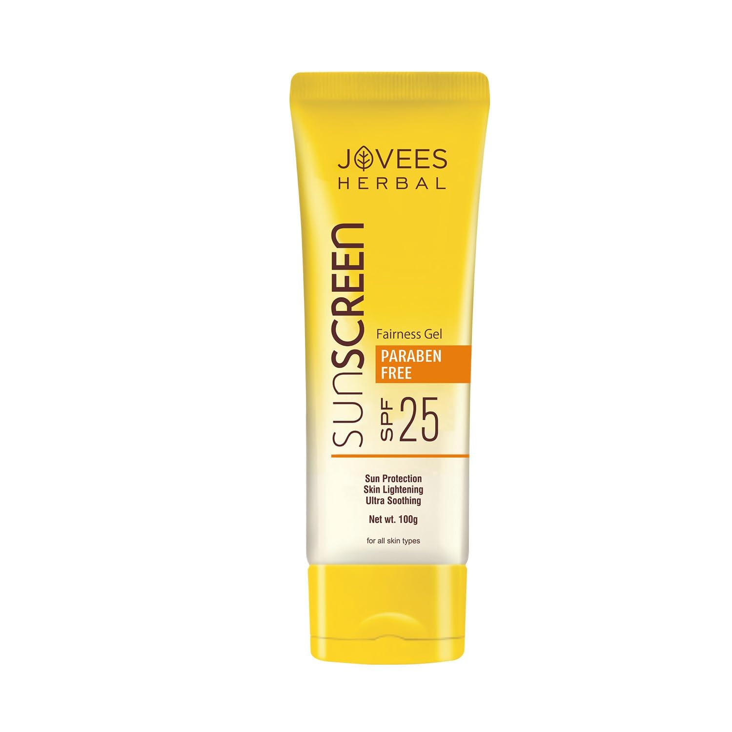 Jovees Herbal Sunscreen Fairness gel SPF 25 | UVA/UVB & Blue Light Protection | For Even Toned & Glowing Skin | NonGreasy, No W