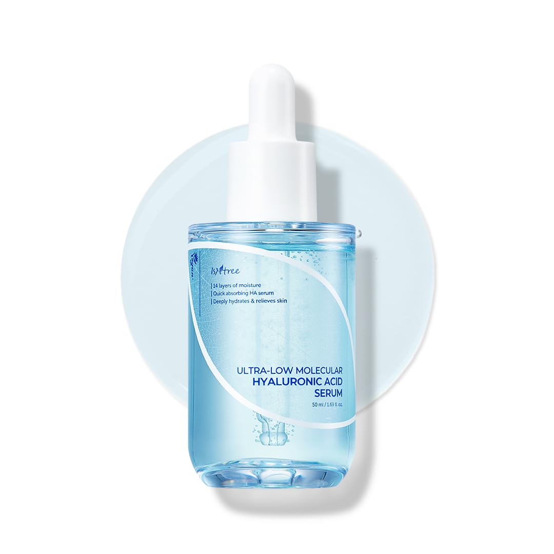 Isntree Ultra-Low Molecular Hyaluronic Acid Serum 50Ml, 1.69 Fl.Oz | Quick Absorbing | Deep Hydration & Skin Smoothing | Korean