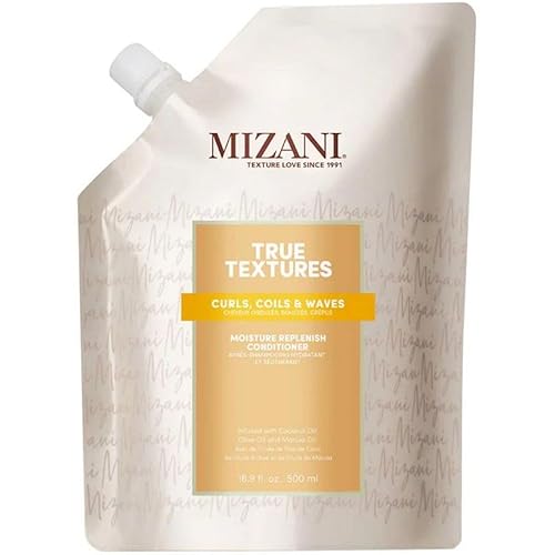 Mizani True Textures Moisture Replenish Conditioner  Moisturizes & Defines Curls  Silicone & Paraben-Free  For Curly Hair  16.9