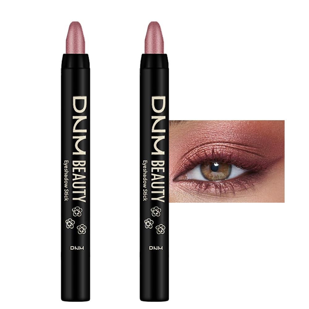Evpct 2Pcs Cream Eyeshadow Sticks Set For Eyes Waterproof, Rose Shimmer Matte Eye Shadow Stick Pencil Pen Bulk Sombras En Crema