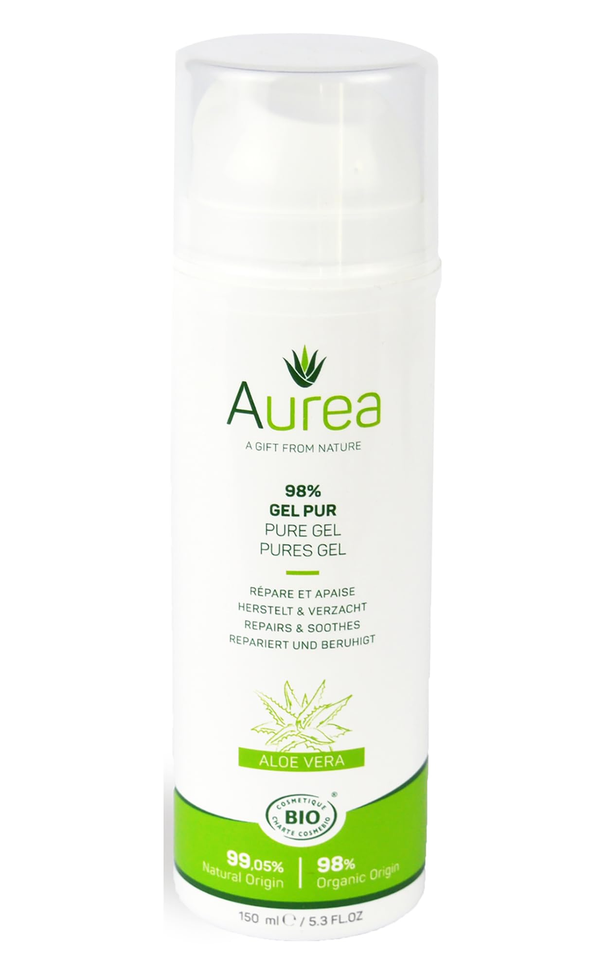 Aurea Aloe Vera Shower Gel - Makes Your Skin Soft And Supple - Sensation Of Freshness - Respects The Skins Natural pH - Suitabl