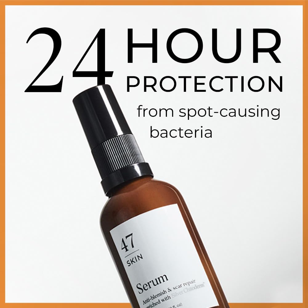 47 Skin Hydrating Face Serum for clearing Acne and Scars, Anti-Blemish & Scar Repair Serum Skincare Treatment with Silver chitod