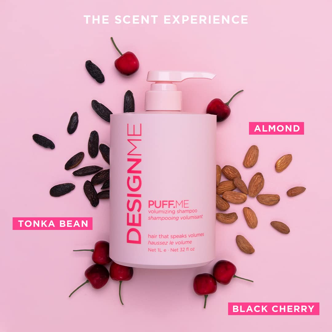 PUFF.ME Volumizing Shampoo by DESIGNME | Adds Body, Bounce & Volume for Fuller, Thicker Hair| For Fine & Medium Hair | Boosts Sh