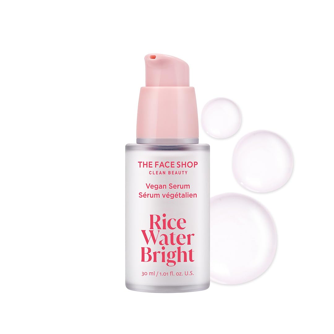 The Face Shop Rice Water Serum With Niacinamide & Ha, Brightens Skin, Fades Blemishes & Acne Marks (30Ml)