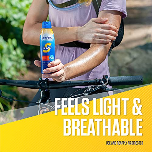 Coppertone Sport Sunscreen Spray Spf 70, Water Resistant, Continuous Spray Sunscreen, Broad Spectrum Spf 70 Sunscreen, 55 Oz Spr
