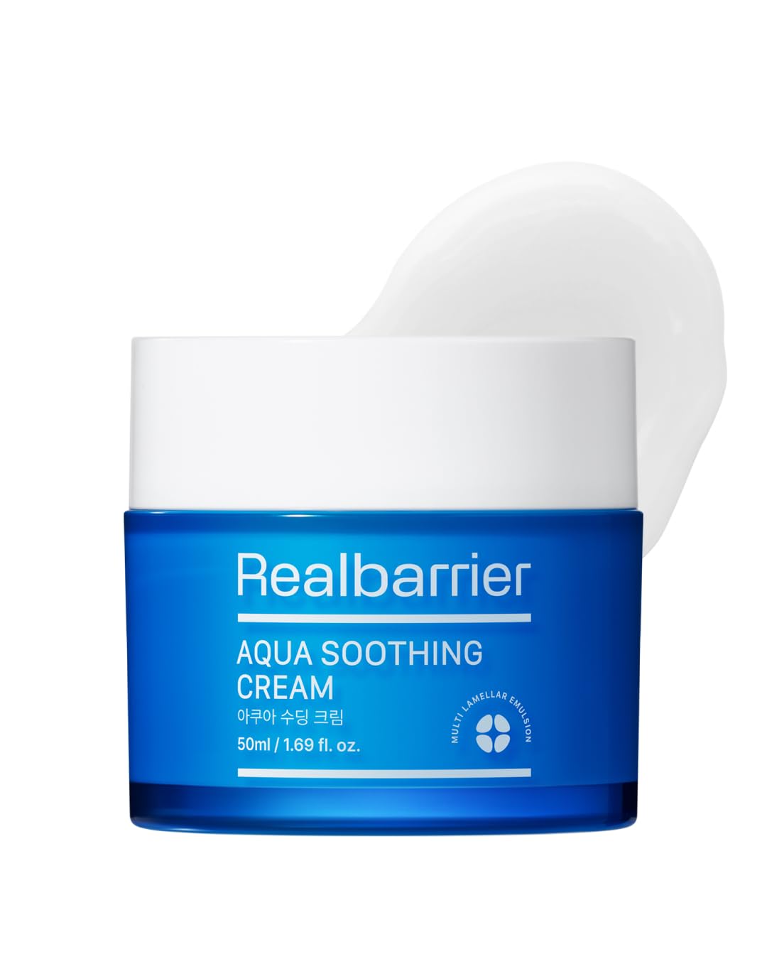 Real Barrier Aqua Soothing Cream 1.7 Fl.Oz. 50ml Hyaluronic Acid Facial Cream| Redness Relief Face Cream for Sensitive Skin | Fa