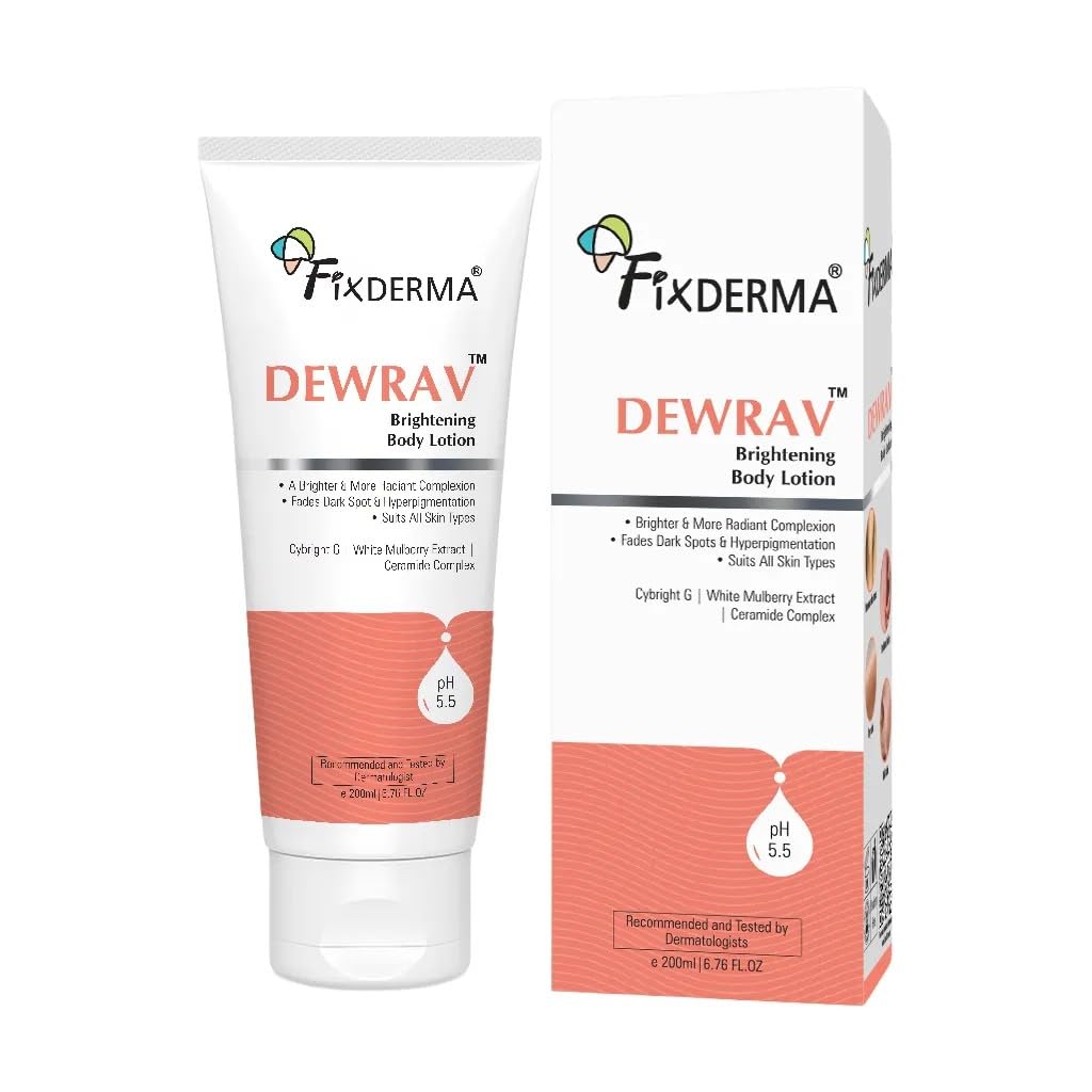 Fixderma Dewrav Brightening Body Lotion With Ceramide | Lotion For Hyperpigmentation & Dark Spots | Body Lotion For Women & Men 