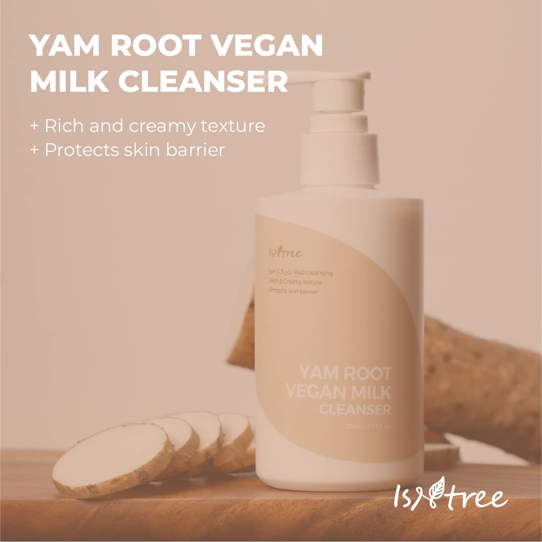 Isntree Yam Root Vegan Milk Cleanser 220Ml, 7.43 Fl.Oz | Cleanser With Rich And Creamy Texture And Protects Skin Barrier