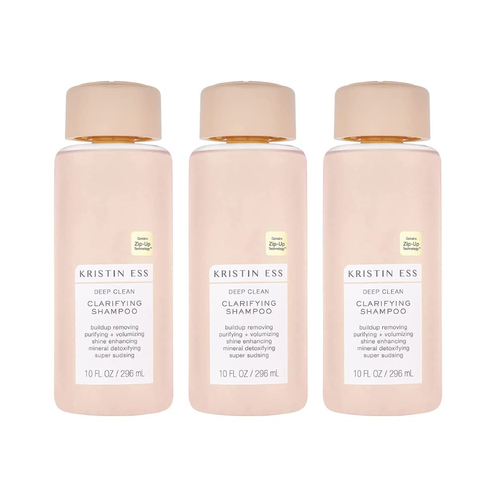 Kristin Ess Hair Deep Clean Clarifying Shampoo for Build Up, Dirt and Oil on Hair and Scalp, Cleanse + Detox Oily Hair, Vegan, 1