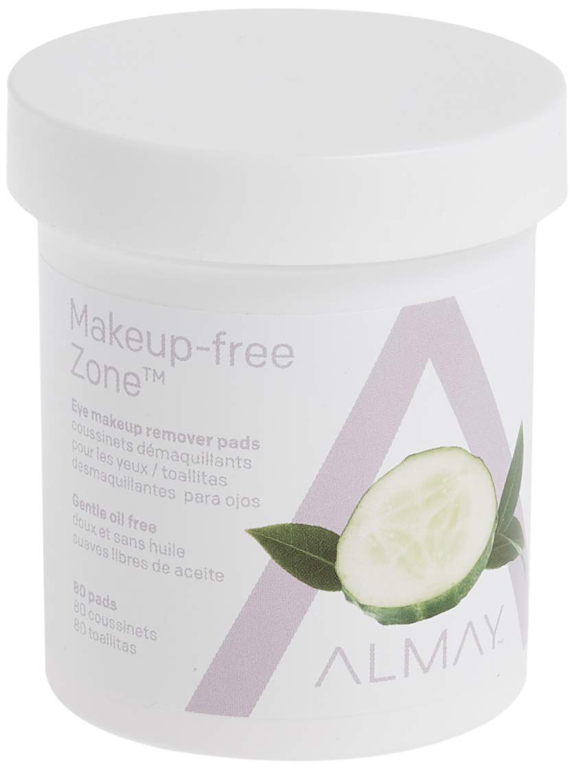 Almay Oil Free Gentle Eye Makeup Remover Pads , Oil Free Micellar, Hypoallergenic, Cruelty Free, Fragrance Free, Ophthalmologist