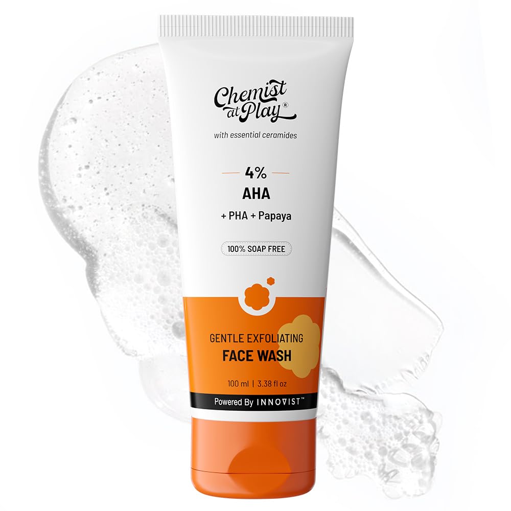 Chemist At Play Gentle Exfoliating Face Wash For Daily Use | Tan Removal & Instant Glow | Bright Skin | Gently Removes Dead Skin