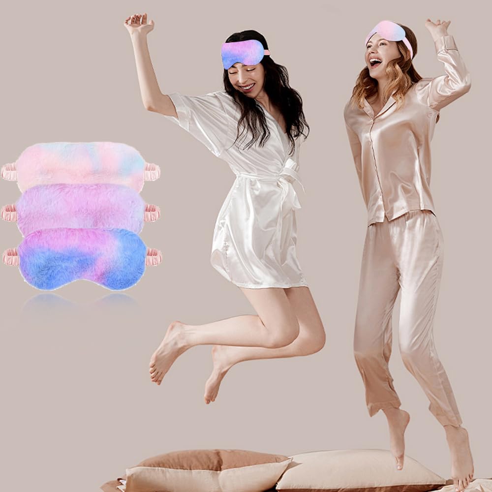 15 Pcs Sleepover Party Favors for Teenager Girl, Spa Headband Wrist Towels for Washing Face, Plush Bow Makeup Headbands Wristban