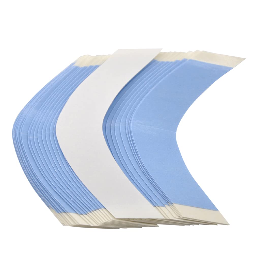 Coloryoung Wig Tape Strips 36 Pieces Double Sided Bonding Clear Adhesive Tape For Lace Wig Toupee Hairpiece(A Contour)