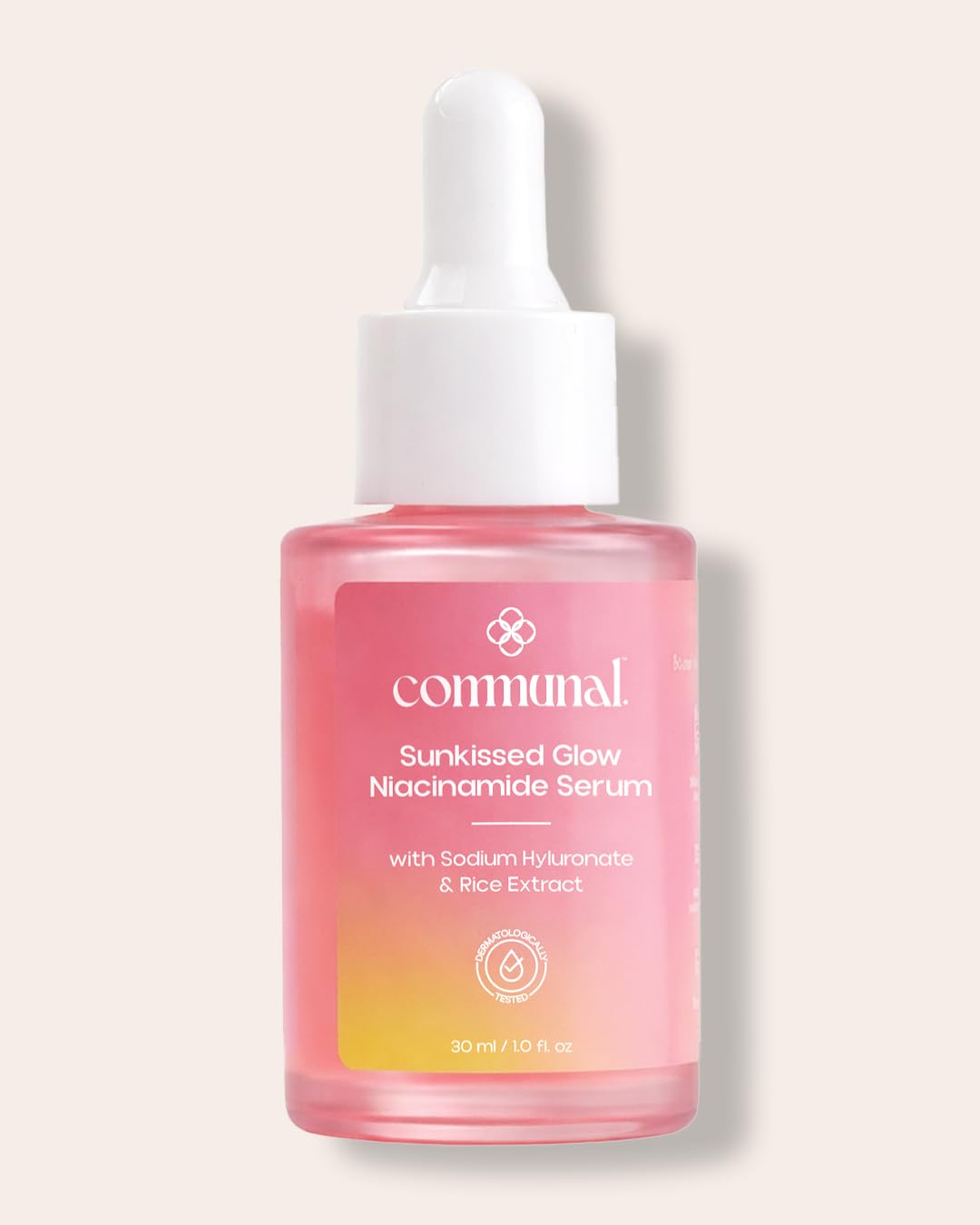 Communal Sunkissed Glow Niacinamide Serum 30Ml With Zinc Pca, Sodium Hyaluronate & Rice Extract | Niacinamide Face Serum For Oil