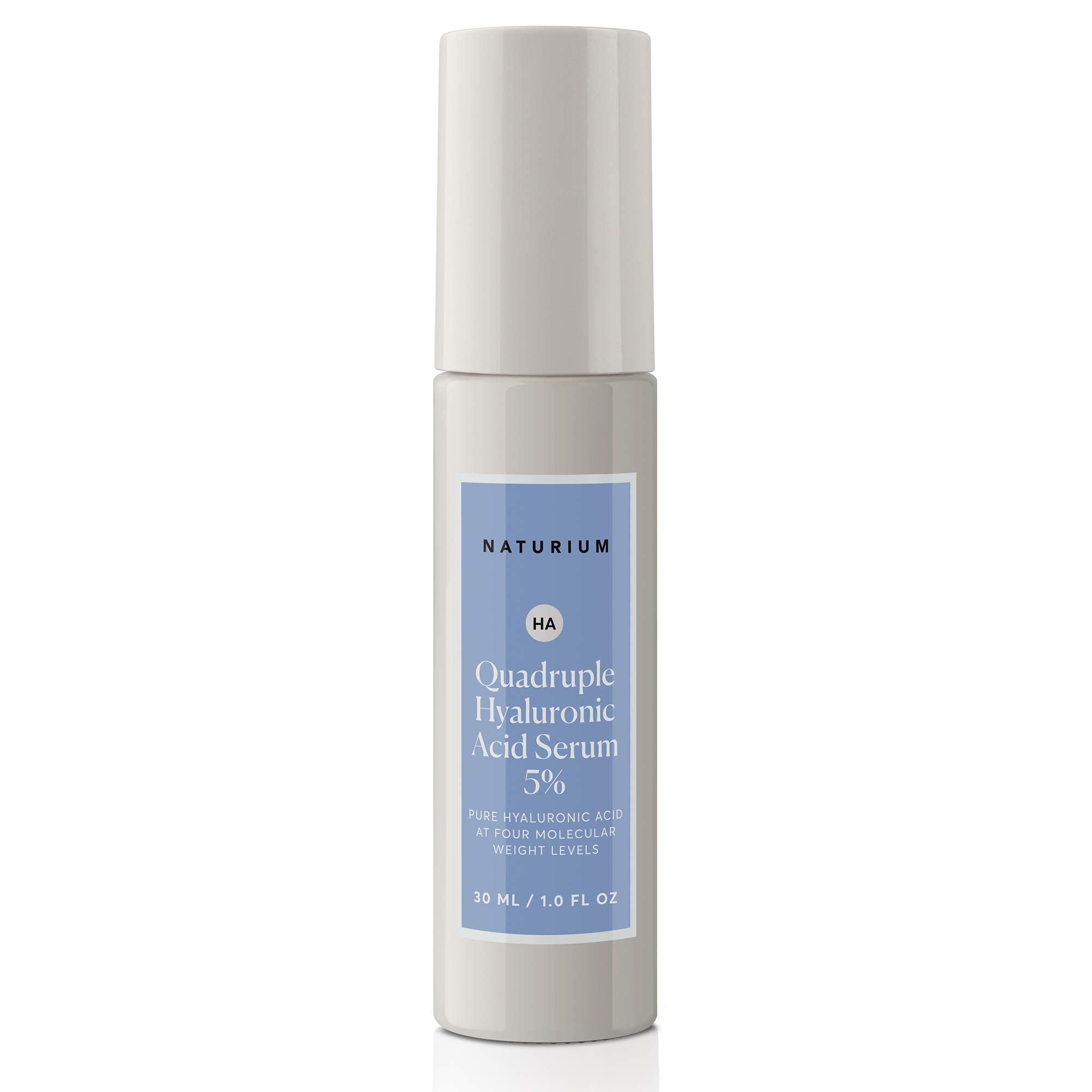 Naturium Quadruple Hyaluronic Acid Serum 5%, Hydrating & Anti-Aging Face Moisturizer, Fragrance Free, 1.0 oz