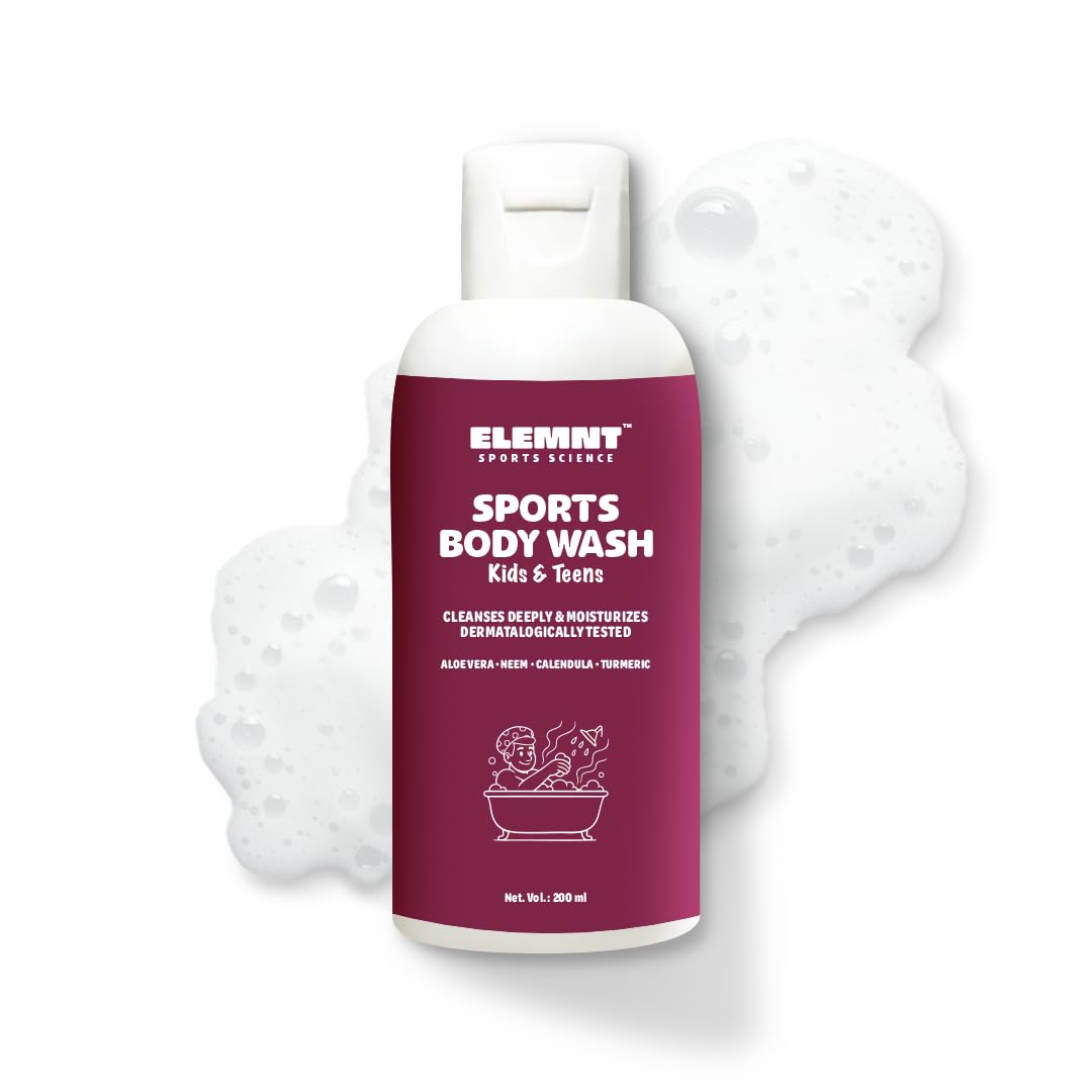 Elemnt Sports Body Wash For Kids & Teens | Gentle Sports Shower Gel For Active Kid & Teenagers | 200 Ml